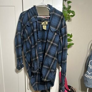 Blue thick flannel